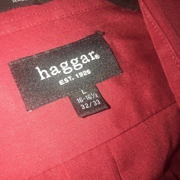 Haggar Red Dress Shirt - Picture 2 of 2